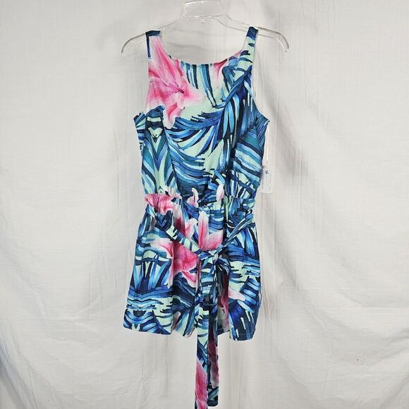 Kinnucans Rio Romper Maliblue Women's Size Medium Hawaiian Printed - Picture 1 of 7